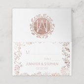 ホワエレガントイトローズ金ゴールドフローラ座席表 プレイスカード (外部開封)