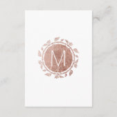 ホワエレガントイトローズ金ゴールド結婚フローラ エンクロージャーカード (裏面)