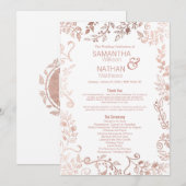 ホワエレガントイトローズ金ゴールド結婚フローラ プログラム (正面/裏面)