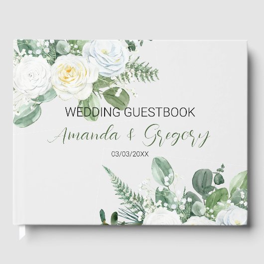 ホワエレガントイトローズ&グリーンリー ゲストブック (正面)