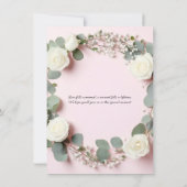 ホワエレガントイトローズ&ユーカリ結婚式招待状 招待状 (裏面)