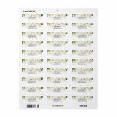 ホワエレガントイトローズ&金ゴールドモダンフォントアドレス ラベル (フルシート)