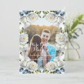 ホワエレガントイトローズFrame Coule 結婚 Photo's 招待状 (スタンド正面)