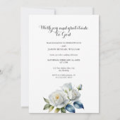 ホワエレガントイトローズFrame Coule 結婚 Photo's 招待状 (裏面)