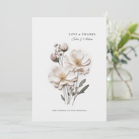 ホワエレガントイトローゼシック結婚ズサンキューカード サンキューカード (スタンド正面)