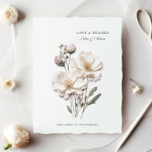 ホワエレガントイトローゼシック結婚ズサンキューカード サンキューカード