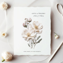 ホワエレガントイトローゼシック結婚ズサンキューカード サンキューカード