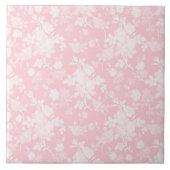ホワエレガントイトローゼズピンクフローラ タイル (正面)