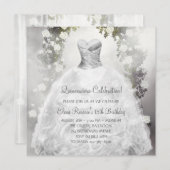 ホワエレガントイトローゼズホワイトキンセアニェラ招待状 招待状 (正面/裏面)