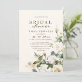 ホワエレガントイトローゼベージュフローラブライダルシャワー 招待状 (スタンド正面)