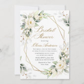 ホワエレガントイトローゼユーカリプタスブライダルシャワー 招待状 (正面)