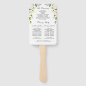 ホワエレガントイトローゼユーカリプタス結婚式 プログラム ハンドファン (裏面)