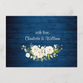 ホワエレガントイトローゼレース素朴ズ結婚詳細 エンクロージャーカード (裏面)