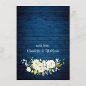 ホワエレガントイトローゼレース素朴ズ結婚詳細 エンクロージャーカード (裏面)