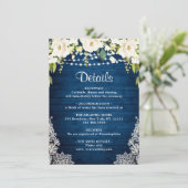 ホワエレガントイトローゼレース素朴ズ結婚詳細 エンクロージャーカード (スタンド正面)