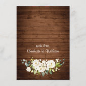 ホワエレガントイトローゼレース素朴ズ結婚詳細 エンクロージャーカード (裏面)