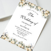 ホワエレガントイト結婚ローズ 招待状