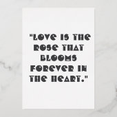 ホワエレガントイト結婚ローズ 箔招待状 (裏面)