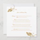 ホワエレガントイト金ゴールドガラスフローラ全イベント 招待状 (裏面)