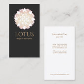 ホワエレガントイト金ゴールドロータス名刺 名刺 (正面/裏面)