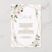 ホワエレガントイト金ゴールド結婚ズ詳細 エンクロージャーカード (正面)