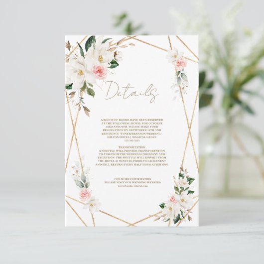 ホワエレガントイト金ゴールド結婚ズ詳細 エンクロージャーカード (スタンド正面)