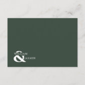 ホワエレガントイト&エメラルド縁どグリー結婚ズ エンクロージャーカード (裏面)