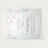 ホワエレガントイト・マグノリアとユーカリ結婚の タペストリー (正面(横))