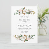 ホワエレガントイト・マグノリアスと赤面フローラ結婚 招待状 (スタンド正面)