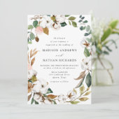 ホワエレガントイト・マグノリアスと赤面フローラ結婚 招待状 (スタンド正面)