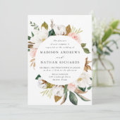 ホワエレガントイト・マグノリアスと赤面フローラ結婚 招待状 (スタンド正面)