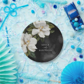 ホワエレガントイト・マグノリア結婚ズ ペーパープレート (パーティー)