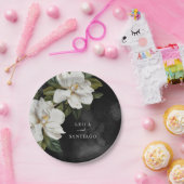 ホワエレガントイト・マグノリア結婚ズ ペーパープレート (パーティー)