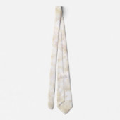 ホワエレガントイト&金ゴールドファーン結婚リーフ ネクタイ (裏面)