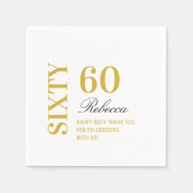 ホワエレガントイト&金ゴールド60バースデーパーティーカクテル