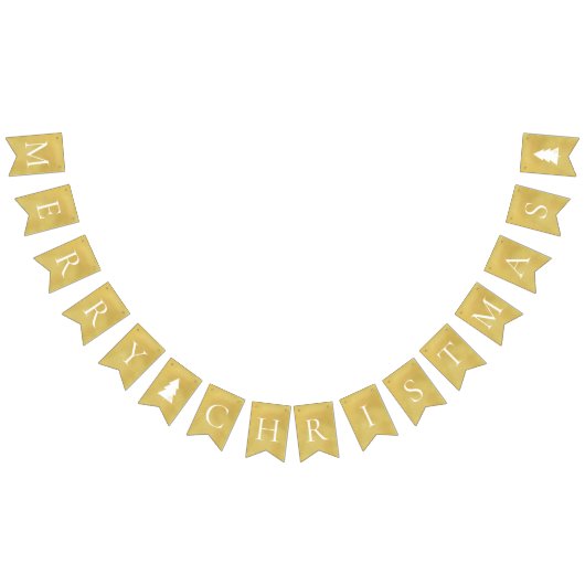 ホワエレガントイト·金ゴールド·クリスマス バンティングフラッグ (全)
