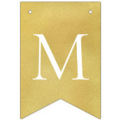 ホワエレガントイト·金ゴールド·クリスマス バンティングフラッグ (第1の旗)