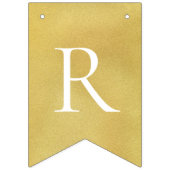 ホワエレガントイト·金ゴールド·クリスマス バンティングフラッグ (第3の旗)