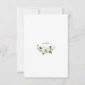 ホワエレガントイトMagnolia金ゴールドソングリクエス結婚ト 出欠カード (裏面)