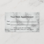 ホワエレガントイフェイクトマーブルプロフェッショナル 予約カード (正面)