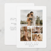 ホワエレガントイミニマルト4写真結婚のフラット サンキューカード (正面/裏面)