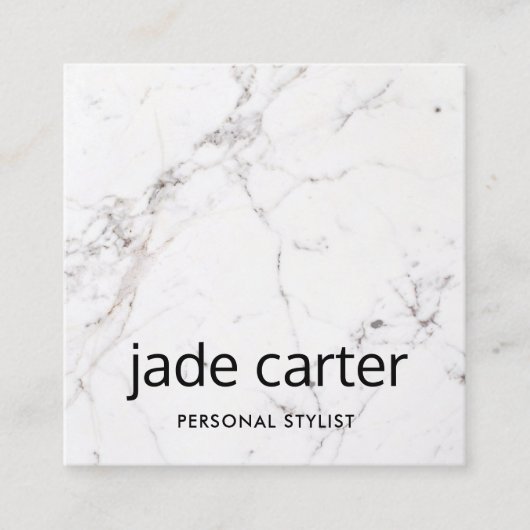 ホワエレガントイモダントマーブルプロフェッショナル スクエア名刺 (正面)