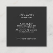 ホワエレガントイモダントマーブルプロフェッショナル スクエア名刺 (裏面)
