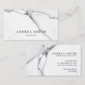 ホワエレガントイモダントマーブルプロフェッショナル 名刺 (正面/裏面)