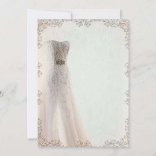 ホワエレガントイ結婚トの練習招待状 招待状 (裏面)