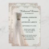 ホワエレガントイ結婚トの練習招待状 招待状 (正面/裏面)