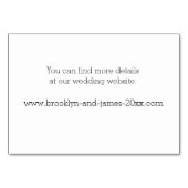 ホワエレガントイ結婚トアコモデーションカード テーブルナンバー (裏面)