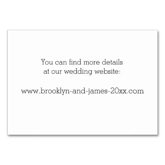 ホワエレガントイ結婚トアコモデーションカード テーブルナンバー (裏面)