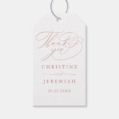 ホワエレガントイ結婚ローズモダン金ゴールドお願い ギフトタグ (正面)