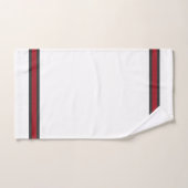 ホワエレガントスタイリッシュイストライプのトラグリー バスタオルセット (ハンドタオル)